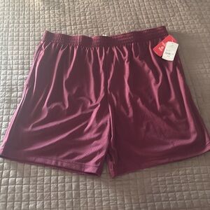 NWT Men's Burgundy Mesh Basketball Shorts